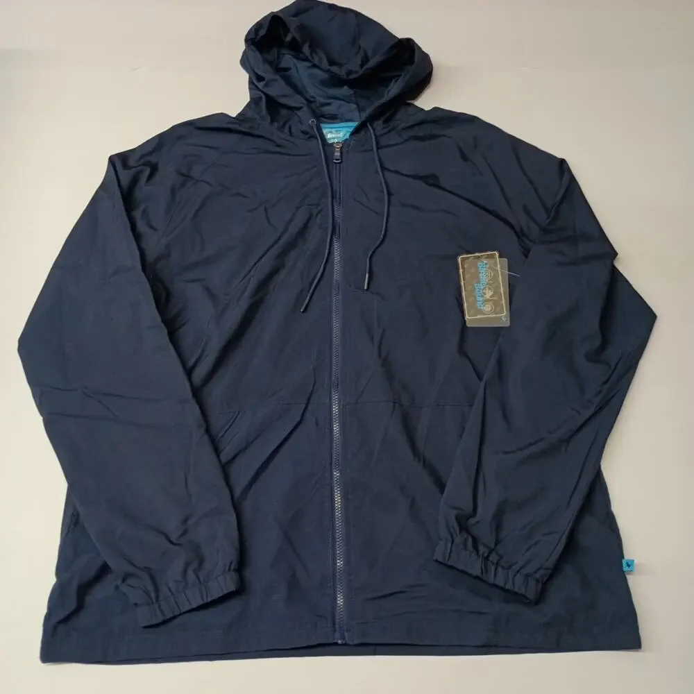 Birdie Bound L/S Golf Jacket Men's Size 2XL XXL Full‎ Zip Navy Blue Easy Care